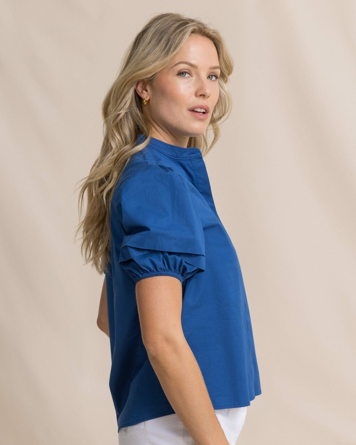 Payge Solid Poplin Top | Southern Tide Women|Sale