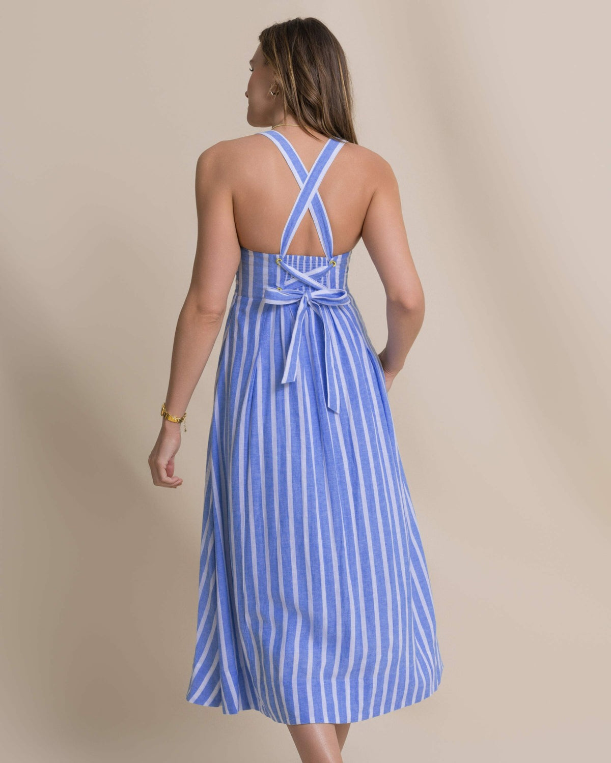 Cinzia Striped Cross Strap Dress | Southern Tide Women|Sale