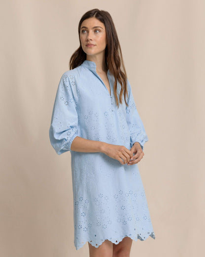 Mandy Embroidered Bubble Sleeve Dress | Southern Tide Women|Sale