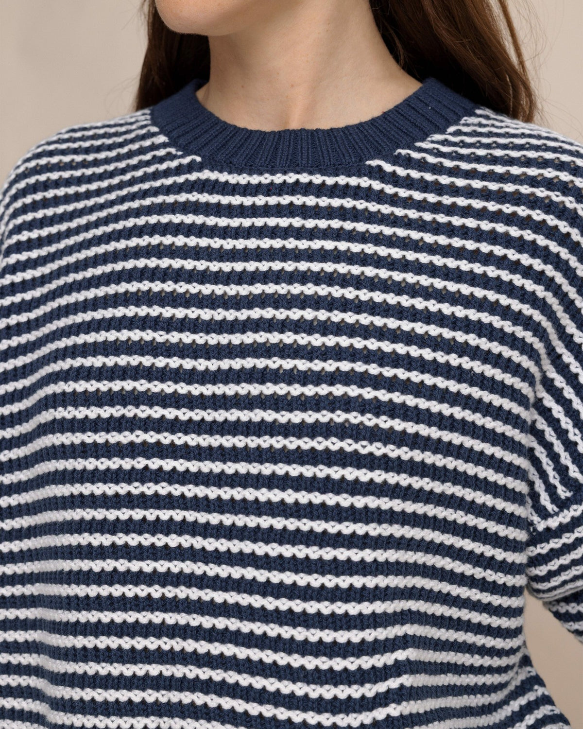 Maggi Stripe Open Stitch Sweater | Southern Tide Women|Sale