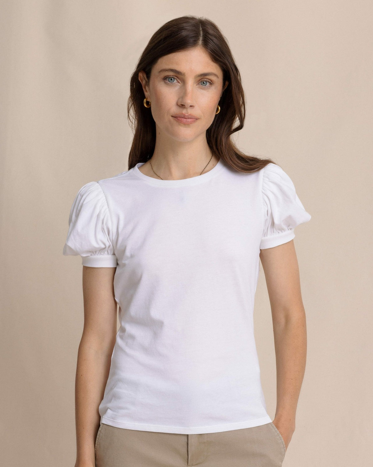 Eileen Ruffle Tee | Southern Tide Women|Sale