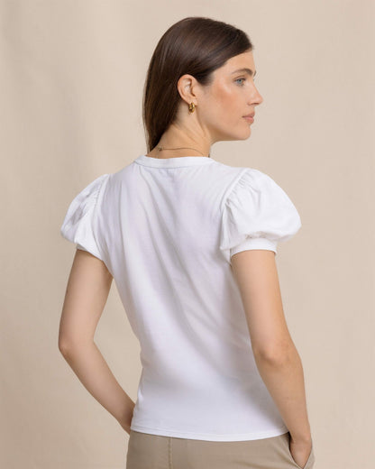 Eileen Ruffle Tee | Southern Tide Women|Sale