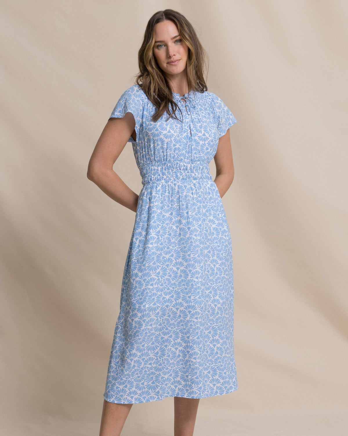 Clementine Flutter Sleeve Midi Dress | Southern Tide Women|Sale