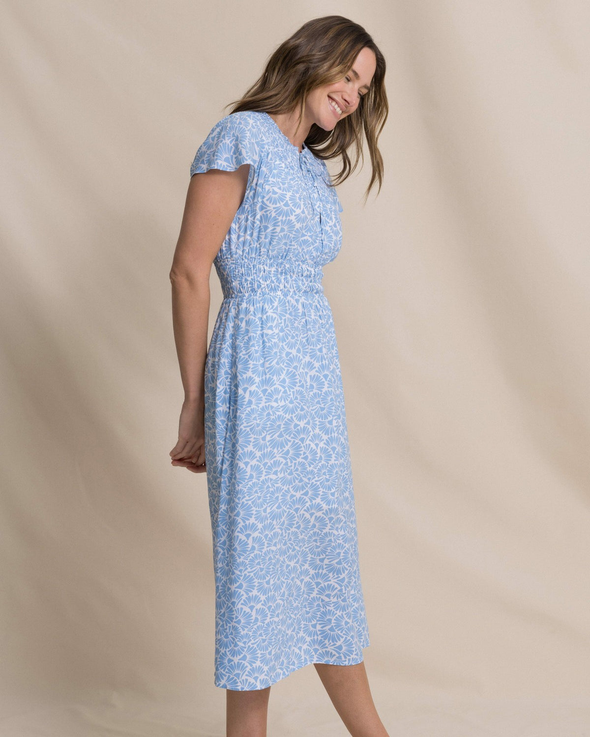 Clementine Flutter Sleeve Midi Dress | Southern Tide Women|Sale