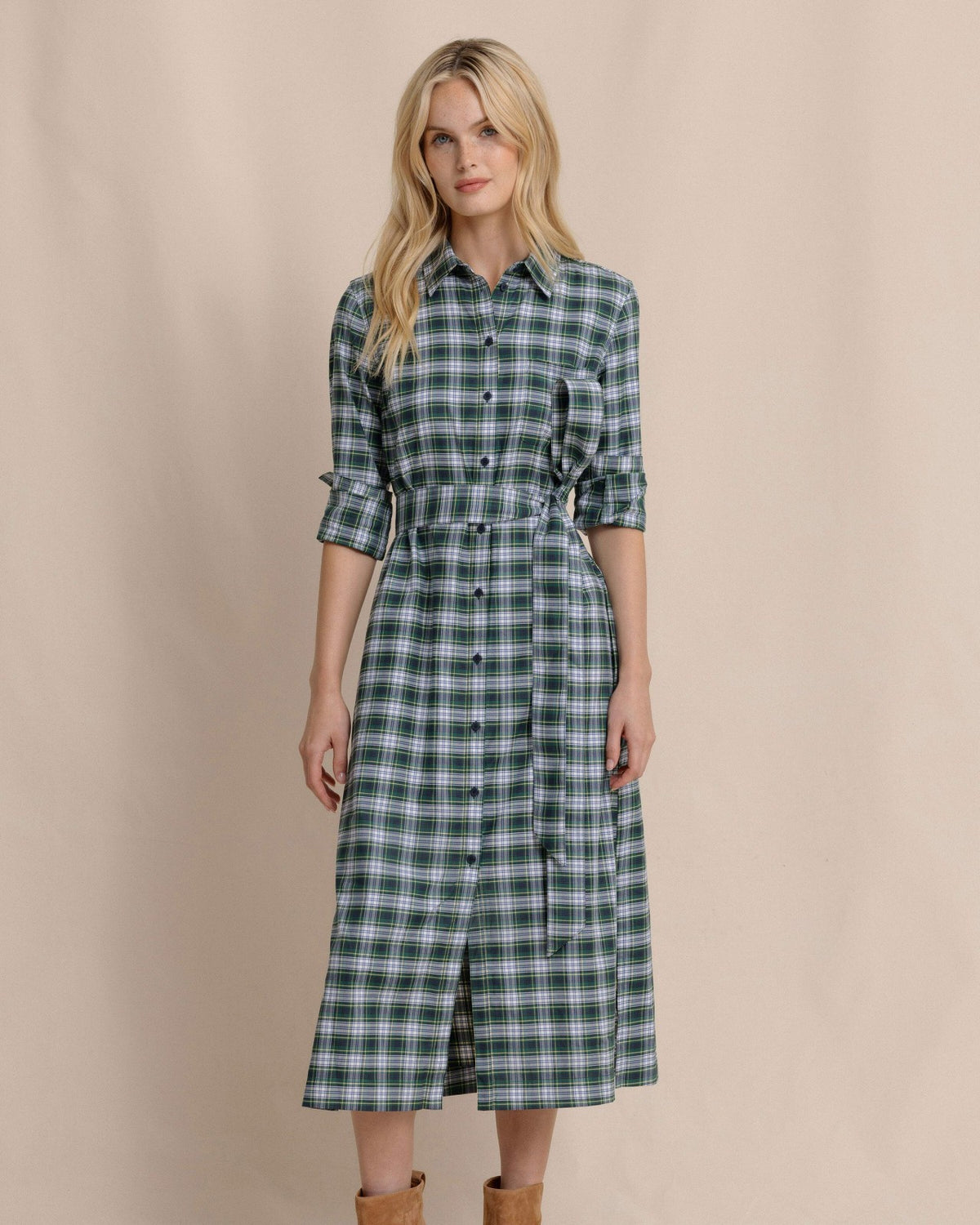 Trista Gordan Tartan Shirt Dress | Southern Tide Women|Sale