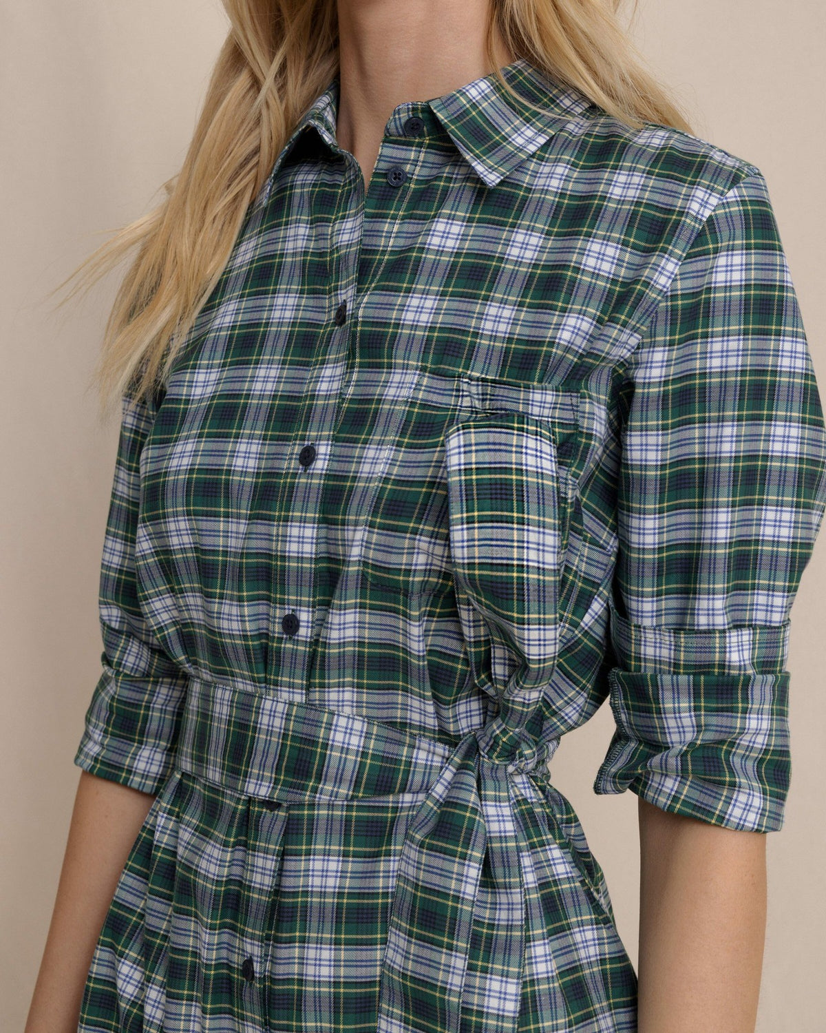 Trista Gordan Tartan Shirt Dress | Southern Tide Women|Sale