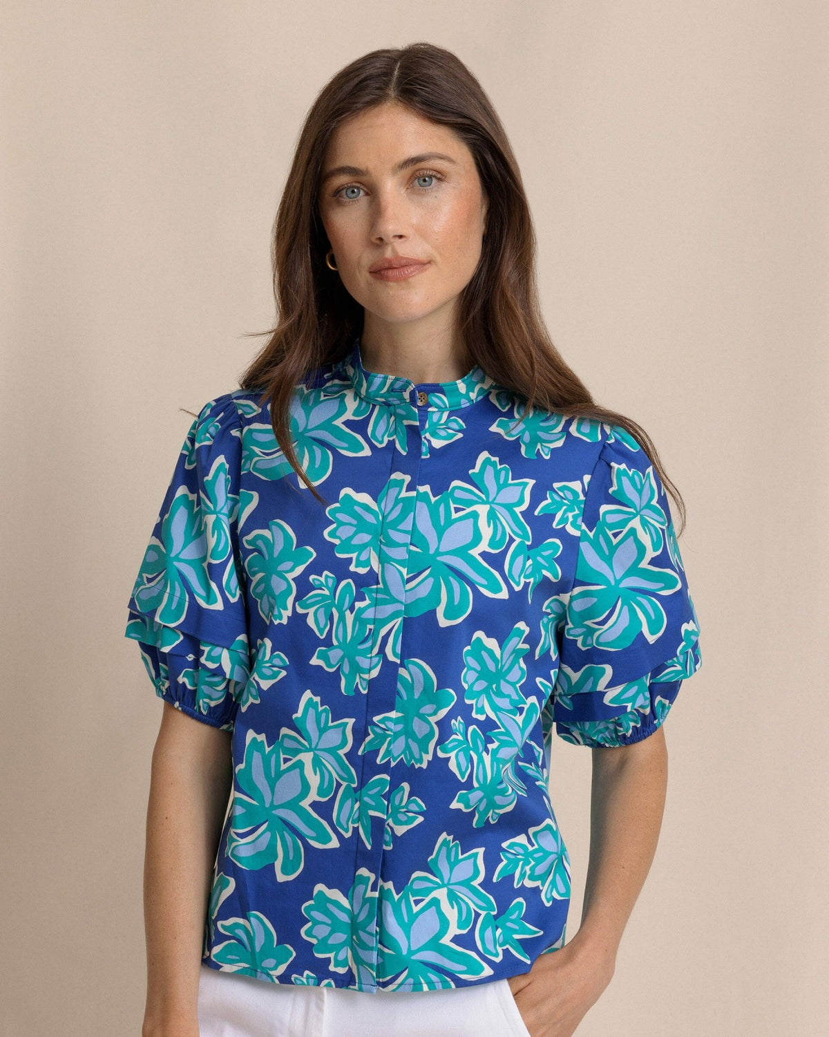 Payge Poplin Top | Southern Tide Women|Sale