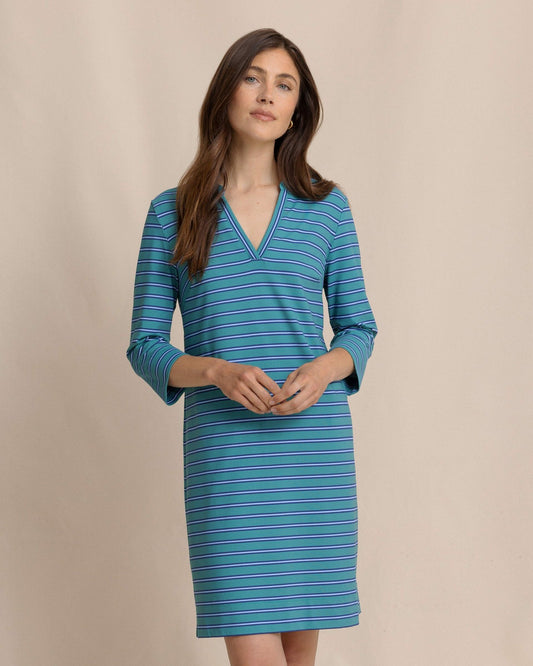 Teal Alicia Stripe Dress | Southern Tide Women|Sale