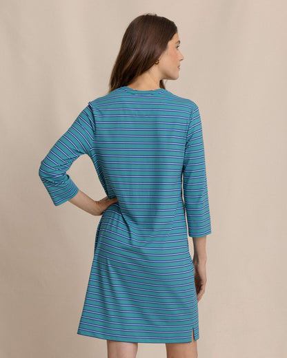 Teal Alicia Stripe Dress | Southern Tide Women|Sale
