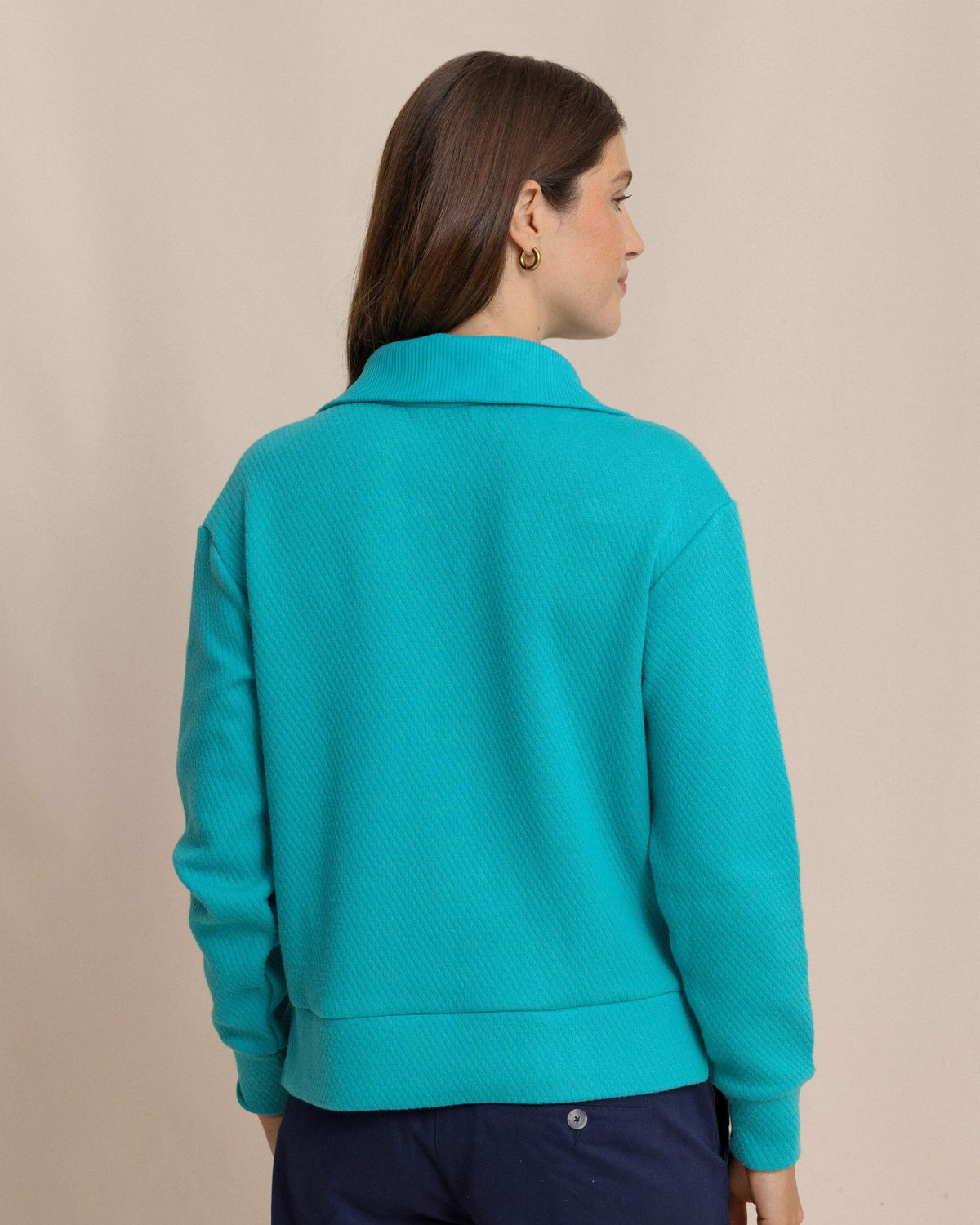 Tonya Button Mock Pullover - Teal | Southern Tide Women|Sale
