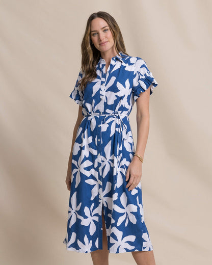 Tyra Printed Ruffle Sleeve Midi Dress | Southern Tide Women|Sale