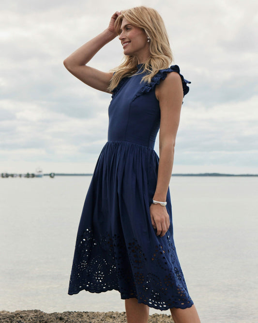 Rebekah Eyelet Midi Dress | Southern Tide Women|Sale
