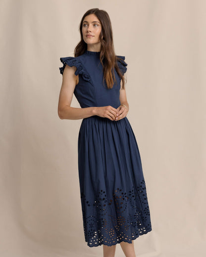 Rebekah Eyelet Midi Dress | Southern Tide Women|Sale