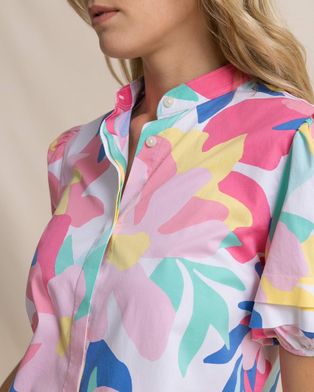 Payge Floral Print Poplin Top | Southern Tide Women|Sale