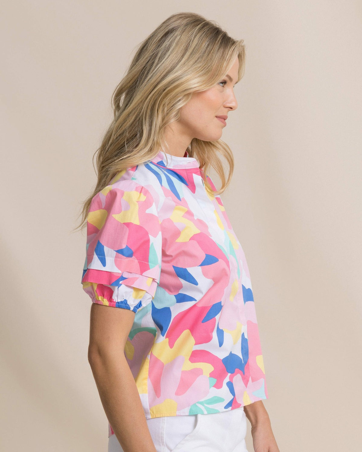 Payge Floral Print Poplin Top | Southern Tide Women|Sale