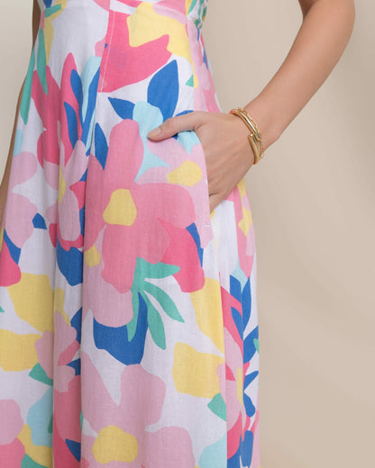 Cinzia Printed Cross Strap Dress | Southern Tide Women|Sale