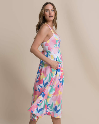 Cinzia Printed Cross Strap Dress | Southern Tide Women|Sale