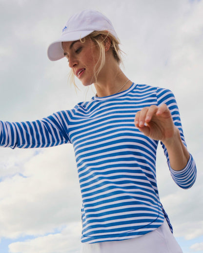 Linley Stripe Coastal Breeze® Performance Crew | Southern Tide Women|Sale