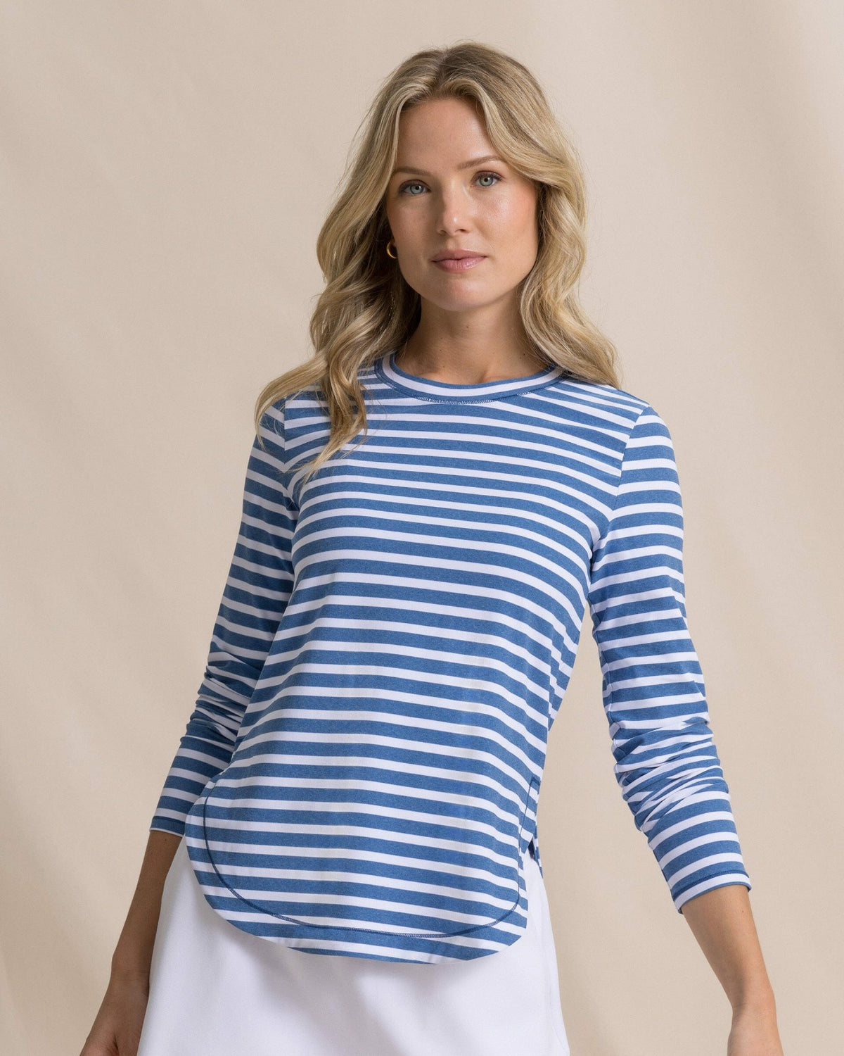 Linley Stripe Coastal Breeze® Performance Crew | Southern Tide Women|Sale