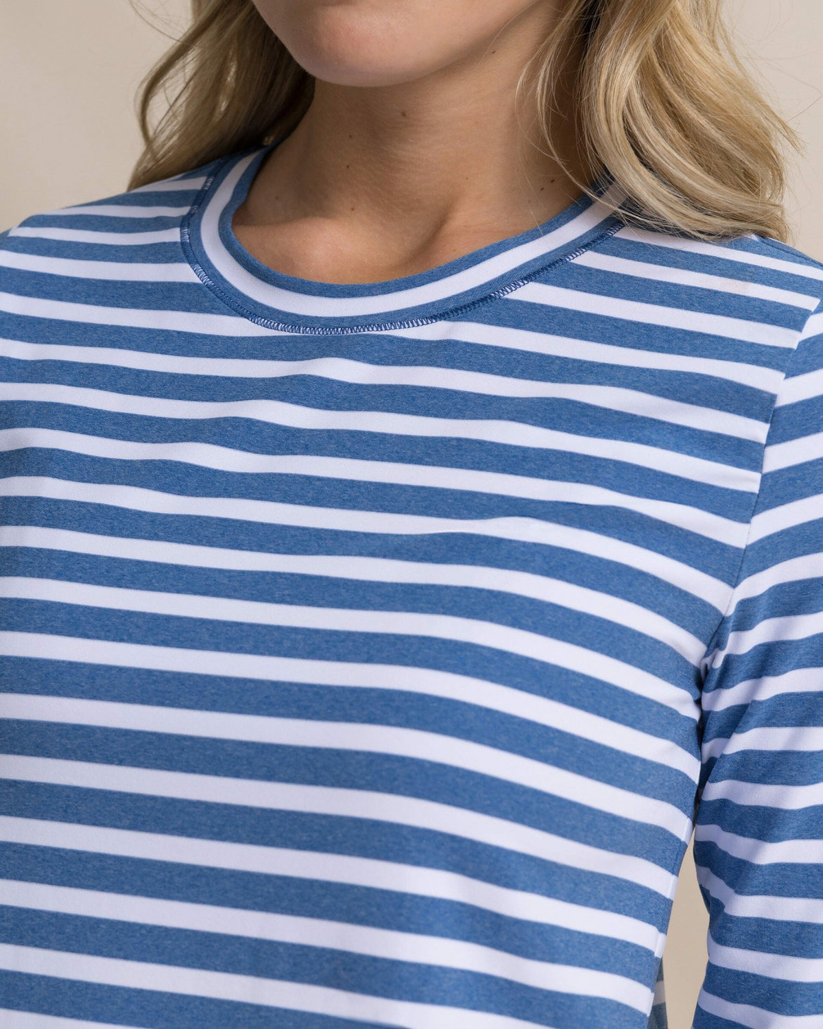 Linley Stripe Coastal Breeze® Performance Crew | Southern Tide Women|Sale
