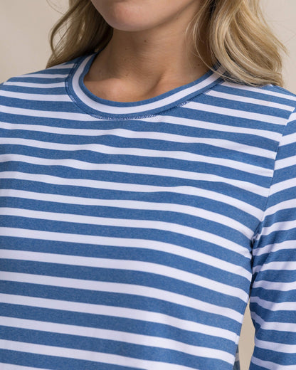 Linley Stripe Coastal Breeze® Performance Crew | Southern Tide Women|Sale