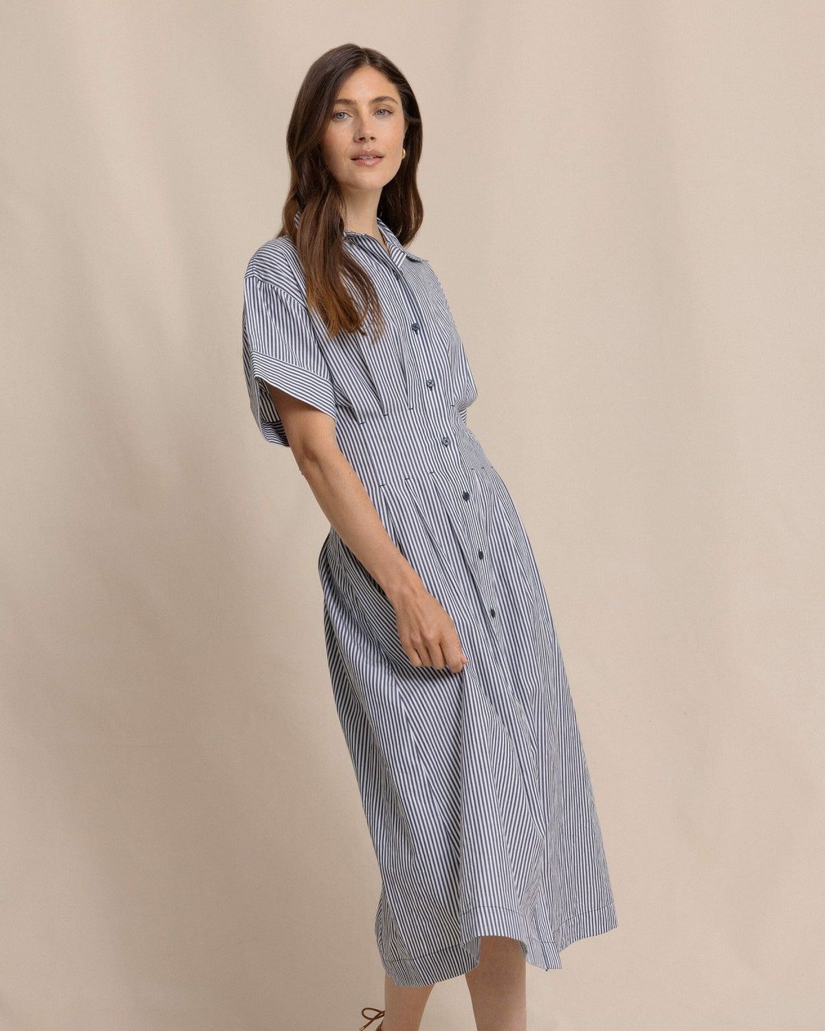 Bobbie Tucked Waist Shirtdress | Southern Tide Women|Sale