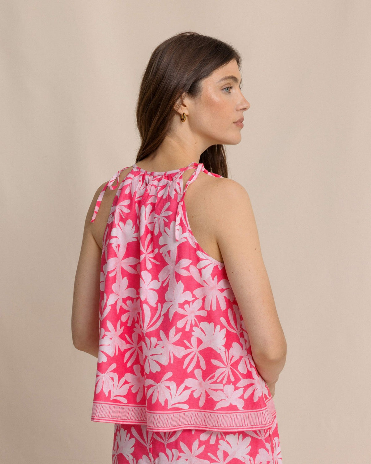 Chrissy Tie Shoulder Printed Top | Southern Tide Women|Sale