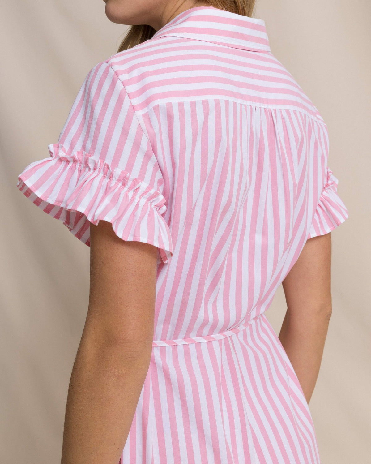 Tyra Striped Ruffle Sleeve Midi Dress | Southern Tide Women|Sale
