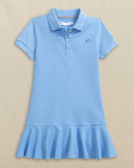Girls Skipjack Dropwaist Polo Dress - Ocean Channel | Southern Tide Women|Kids