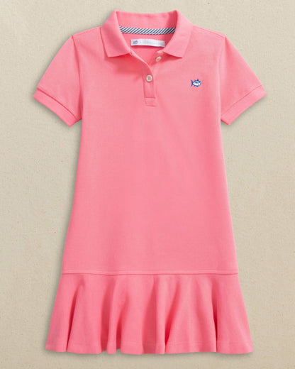 Girls Skipjack Dropwaist Polo Dress - Sea Pink | Southern Tide Women|Kids