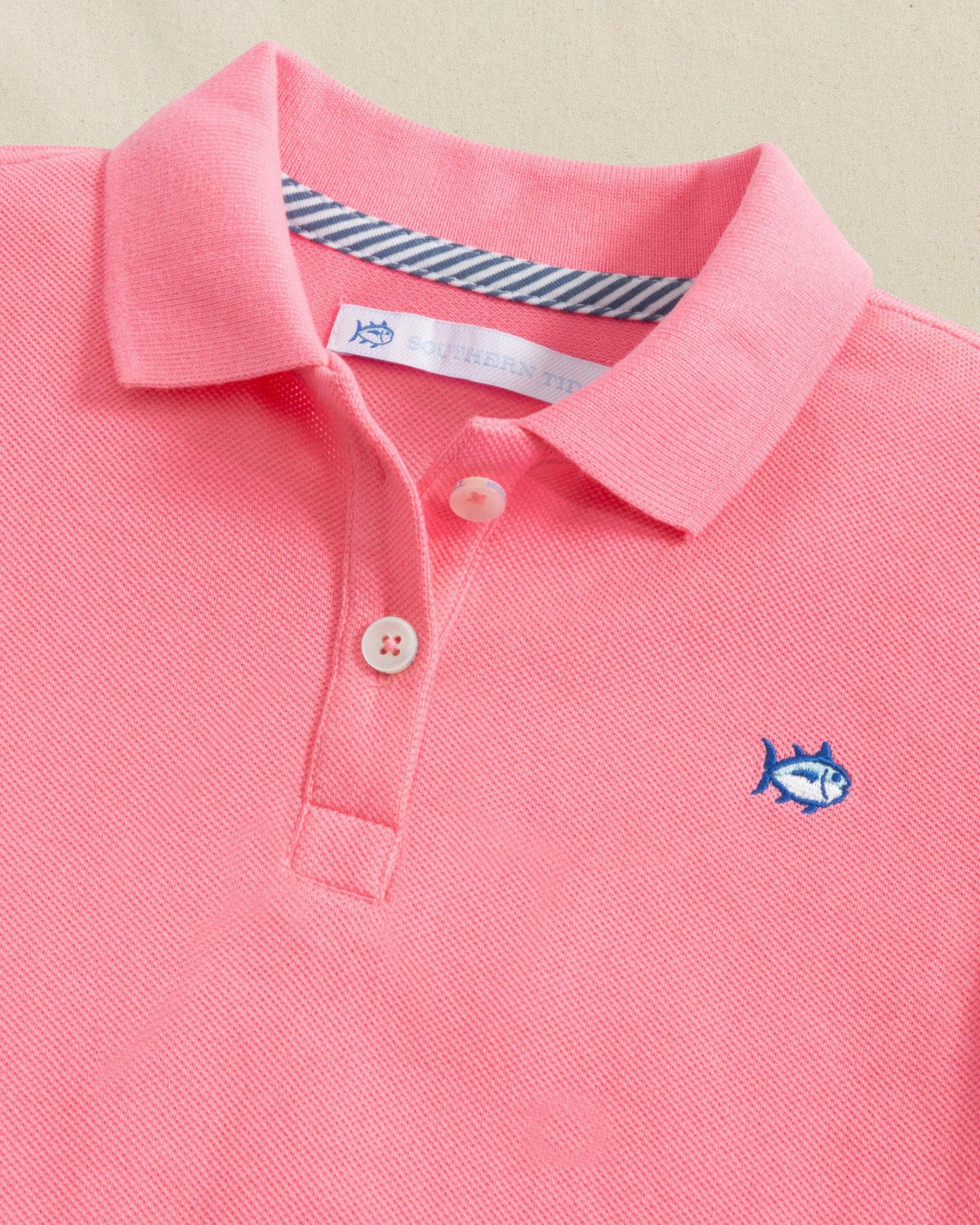 Girls Skipjack Dropwaist Polo Dress - Sea Pink | Southern Tide Women|Kids
