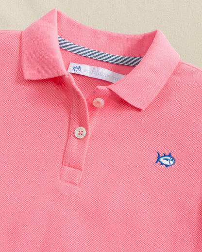 Girls Skipjack Dropwaist Polo Dress - Sea Pink | Southern Tide Women|Kids