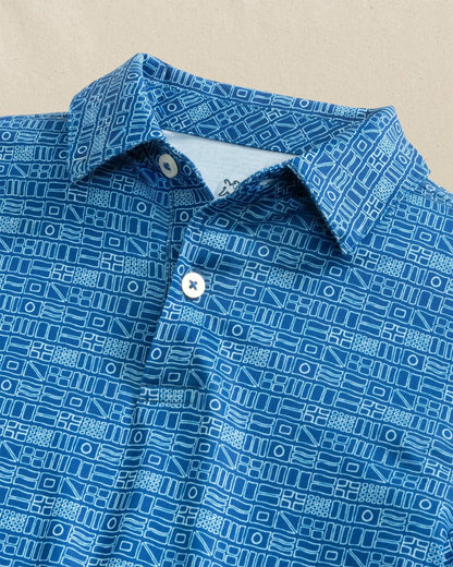 Boys Driver Nautical Flags Printed Performance Polo | Southern Tide Kids