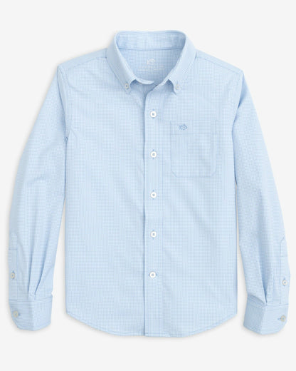 Boy's Intercoastal Mini Gingham Button Down Shirt | Southern Tide Kids
