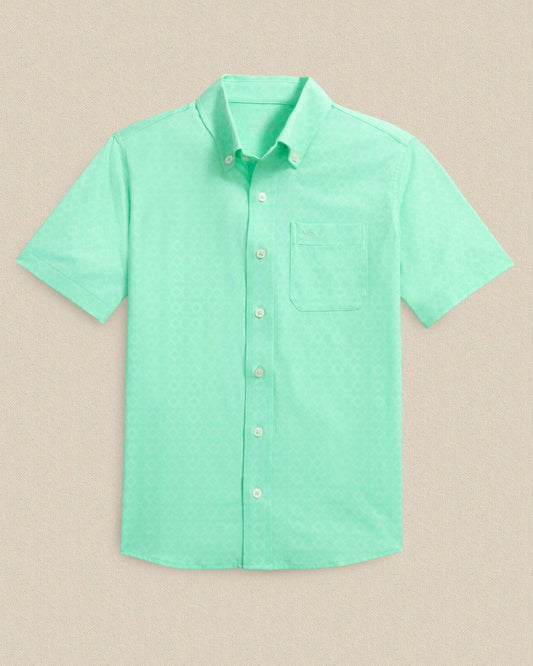 Boys Seaside Geo Short Sleeve Sport Shirt | Southern Tide Kids|Sale