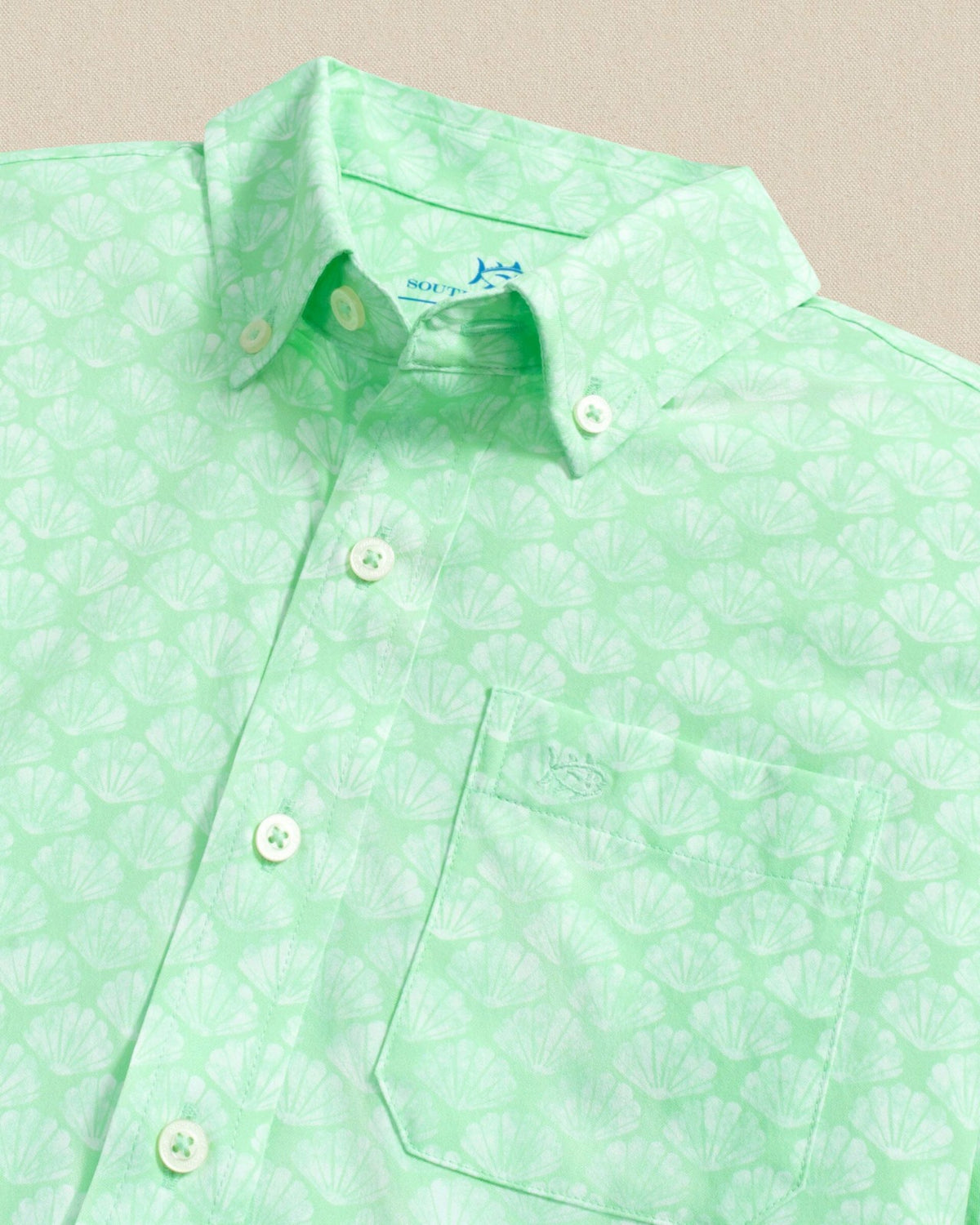 Boys Seashell Cove Short Sleeve Sport Shirt | Southern Tide Kids|Sale