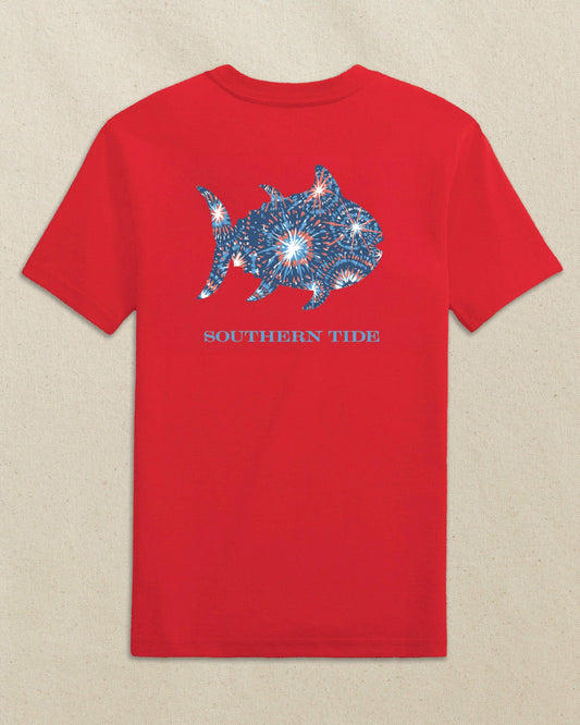 Kids Skipjack Fill Fireworks Short Sleeve T-Shirt | Southern Tide Kids