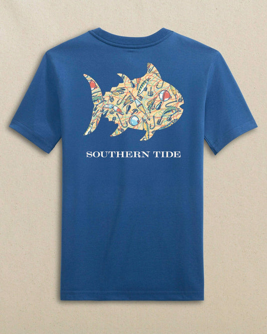 Kids Skipjack Fill Tackle Tangle Short Sleeve T-Shirt | Southern Tide Kids