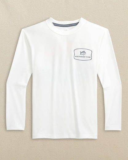 Kids Beach Badge Long Sleeve Performance T-Shirt | Southern Tide Kids