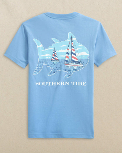 Kids Sailboat Skipjack Fill Short Sleeve T-Shirt | Southern Tide Kids|Sale