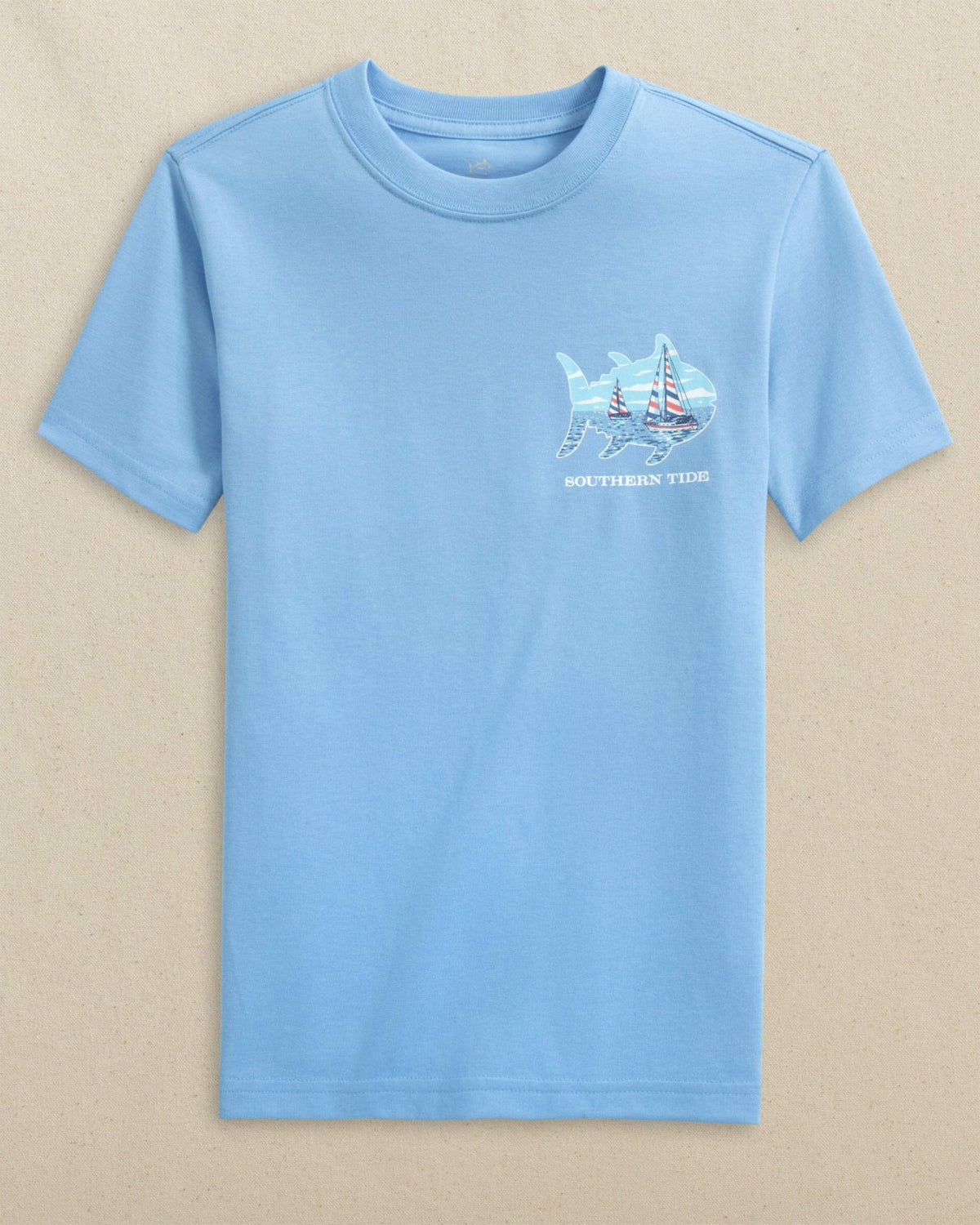 Kids Sailboat Skipjack Fill Short Sleeve T-Shirt | Southern Tide Kids|Sale
