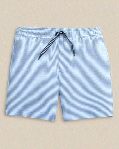 Boys Gulf Haven Seersucker Stripe Maritime Swim Trunk | Southern Tide Kids