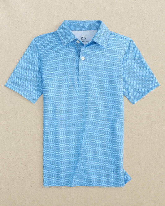 Boys Driver Seaside Geo Printed Performance Polo | Southern Tide Kids|Sale