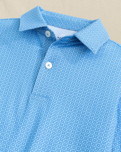Boys Driver Seaside Geo Printed Performance Polo | Southern Tide Kids|Sale