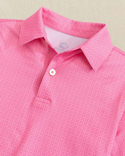 Boys Driver Seaside Geo Printed Performance Polo | Southern Tide Kids|Sale