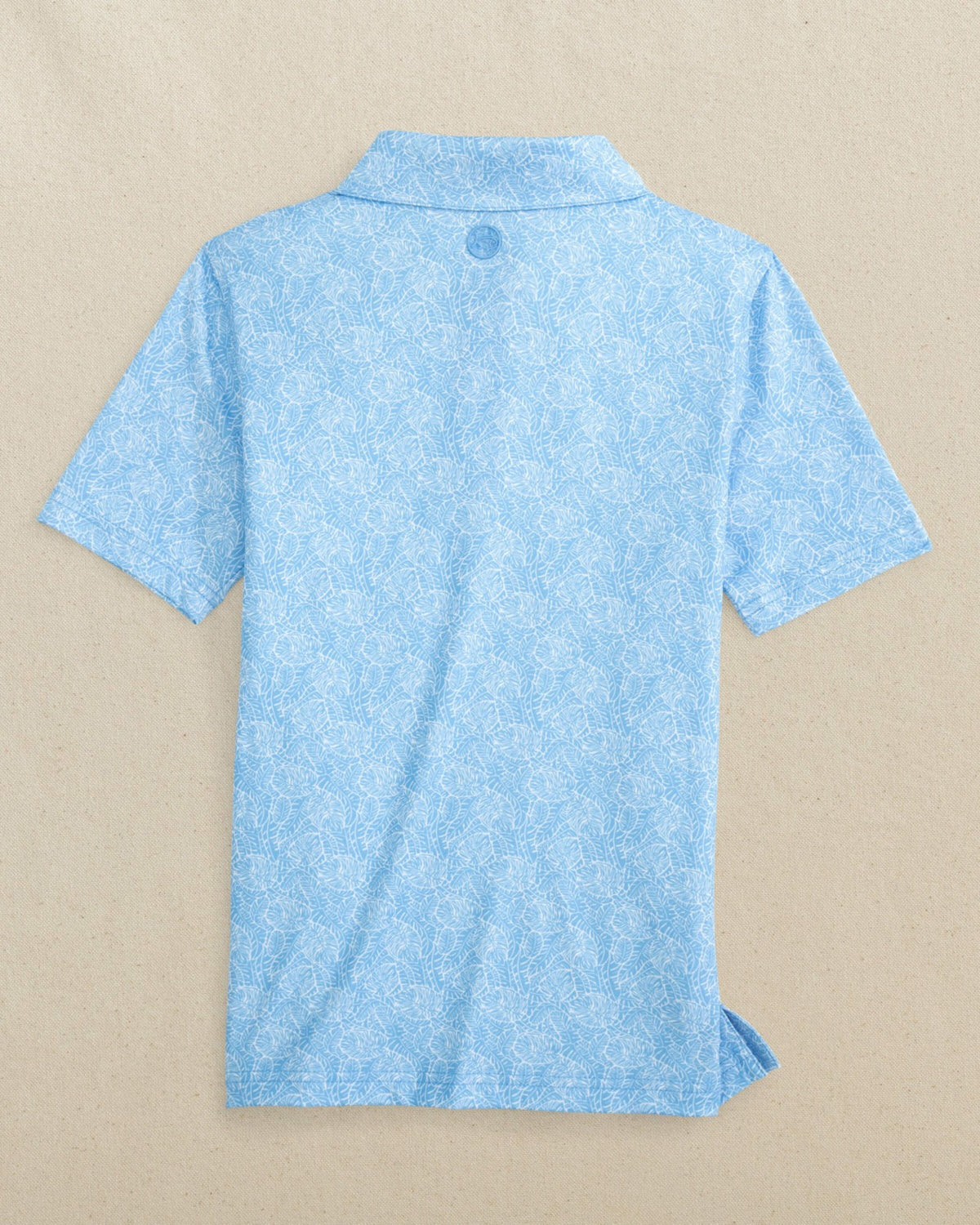 Boys Beach Palms Printed Performance Polo - Blue | Southern Tide Kids|Sale
