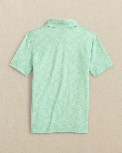 Boys Beach Palms Printed Performance Polo - Green | Southern Tide Kids|Sale