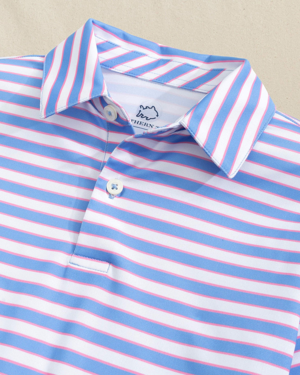 Boys Driver Waterway Stripe Performance Polo | Southern Tide Kids|Sale