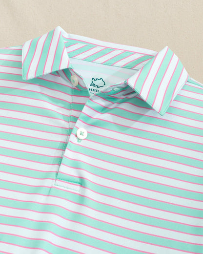 Boys Driver Waterway Stripe Performance Polo | Southern Tide Kids|Sale
