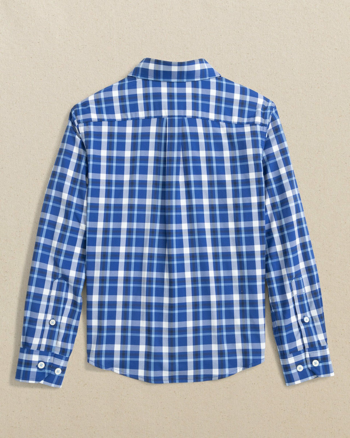 Boys River Ridge Plaid Long Sleeve Sport Shirt - Blue | Southern Tide Kids|Sale